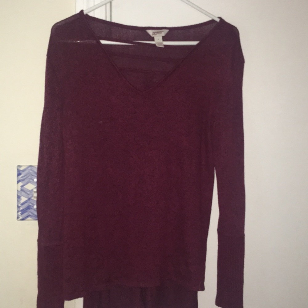 Burgundy Long Sleeve Tee